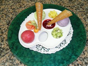 La palette de sorbets et glaces 